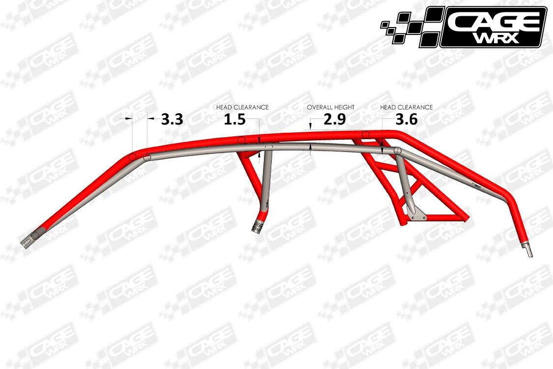 "SUPER SHORTY" Roll Cage - Assembled: RZR Pro XP 4 (2020+)