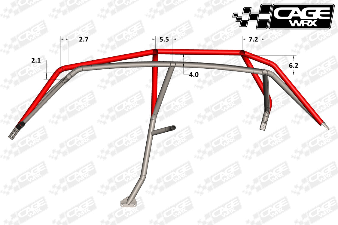 "SUPER SHORTY" Roll Cage Kit: RZR XP4 1000) / XP4 Turbo (2014-2018)