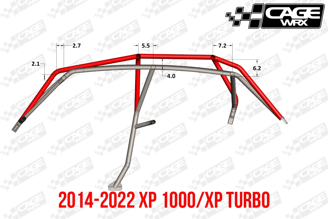 "SUPER SHORTY" Roll Cage Kit: RZR XP4 1000 (2019-2023) / XP4 Turbo S (2018+)