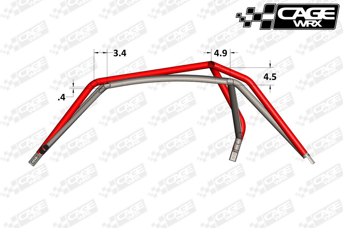 "COMPETITION CAGE" Roll Cage - Assembled: RZR XP 1000 / XP Turbo (2014-2018)