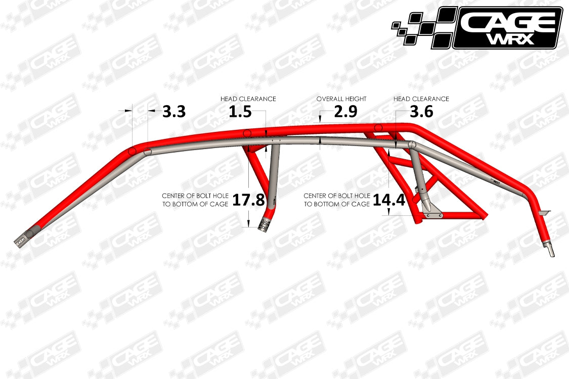 "SUPER SHORTY" Roll Cage Kit: RZR Turbo R 4 / PRO S 4 (2022+)