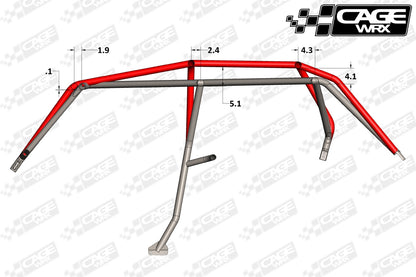 "BAJA SPEC" Roll Cage Kit: RZR XP4 1000 / XP4 Turbo (2014-2018)