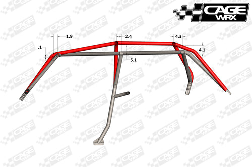 Polaris RZR XP4 / XP4 Turbo (2014-2018) Roll Cage KIT | "BAJA SPEC"