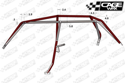 "BAJA SPEC" Roll Cage - Assembled: RZR XP4 1000 / XP4 Turbo (2014-2018)