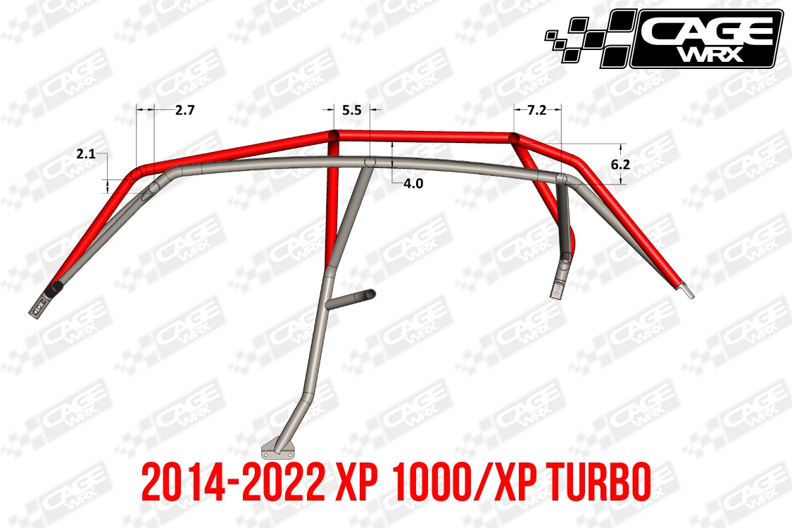 "BAJA SPEC" Roll Cage - Assembled: RZR XP4 1000 (2019-2023) / XP4 Turbo S (2018+)