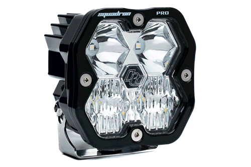 Baja Designs Squadron 2.0 PRO Black LED Auxiliary Light Pod PAIR - Driving/Combo (CLEAR)