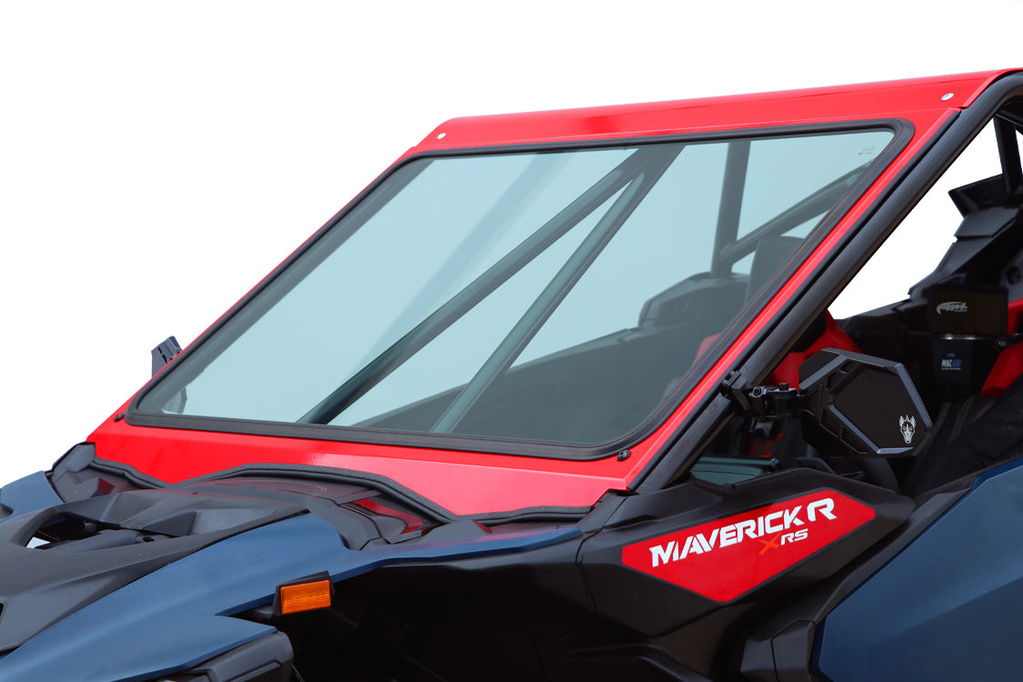 Maverick R "Super Shorty" & "Baja Spec" Aluminum/Glass Windshield