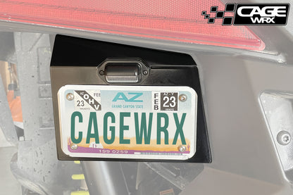 Polaris RZR License Plate Mount with LED Light - Pro R / Pro XP