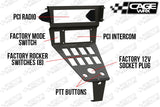 Polaris RZR PCI Radio & Intercom Mount | (2020-2024) Pro R / Pro S / Turbo R / Pro XP | KENWOOD RADIO